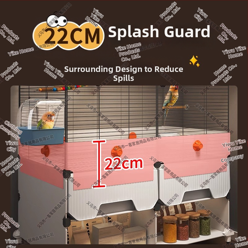 Kavez za papige, metalna konstrukcija, otporan na prskanje, za ptice, luksuzni dizajn vila stila