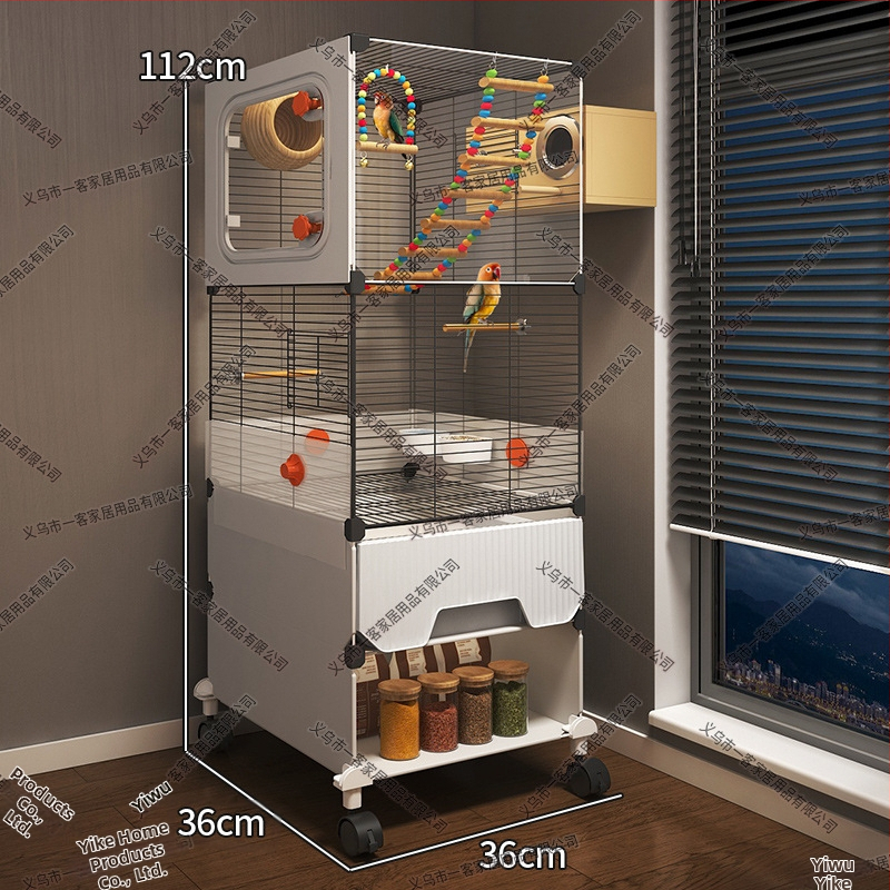 Kavez za papige, metalna konstrukcija, otporan na prskanje, za ptice, luksuzni dizajn vila stila