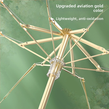 Becca elf mini sklopivi kišobran za sunce i kišu, UPF >50, okvir od legure s 8 rebara, poliester tkanina, ručno otvaranje i zatvaranje