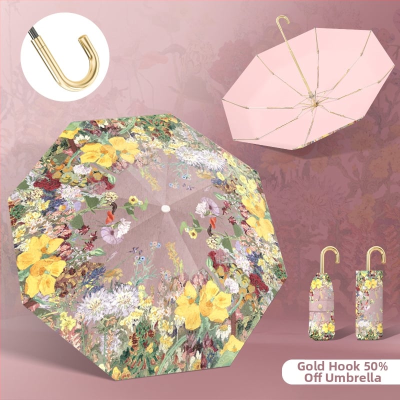 Becca elf mini sklopivi kišobran za sunce i kišu, UPF >50, okvir od legure s 8 rebara, poliester tkanina, ručno otvaranje i zatvaranje