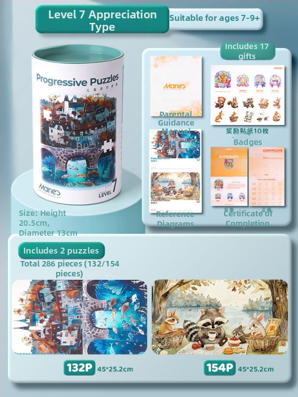 Dječja papirnata slagalica s umjetničkom ilustracijom, uzrast 4-6 godina, DIY prilagodba dostupna