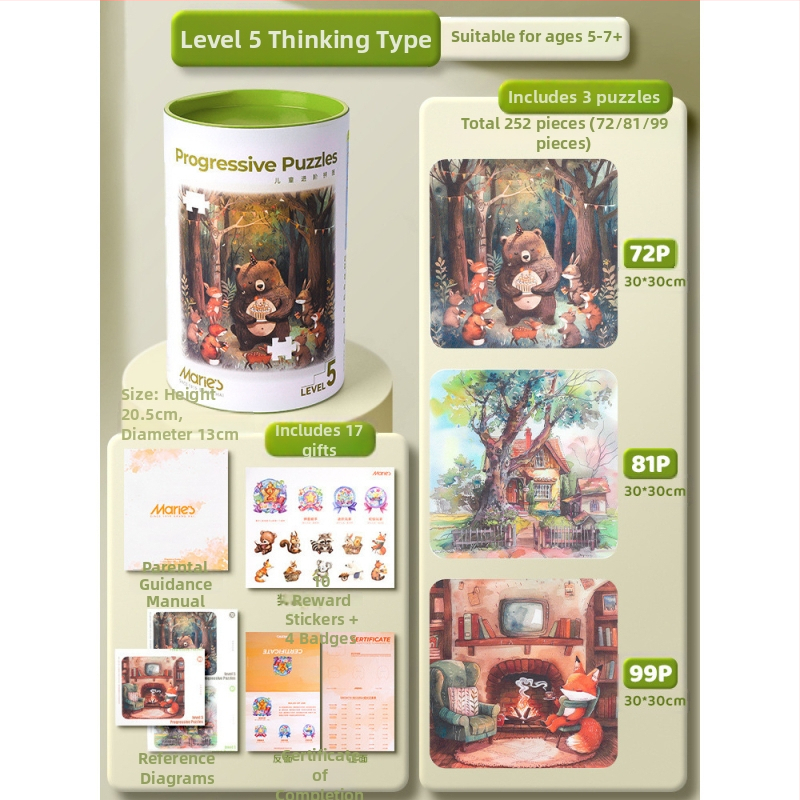 Dječja papirnata slagalica s umjetničkom ilustracijom, uzrast 4-6 godina, DIY prilagodba dostupna