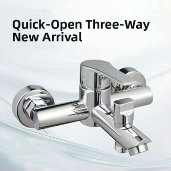 Nehrdzavejúce oceľové trojzmiešavé kúpeľné set s ukrytým montážom, model 9105, pracovný tlak 0,8 MPa, horúca 90°C, studená 1°C