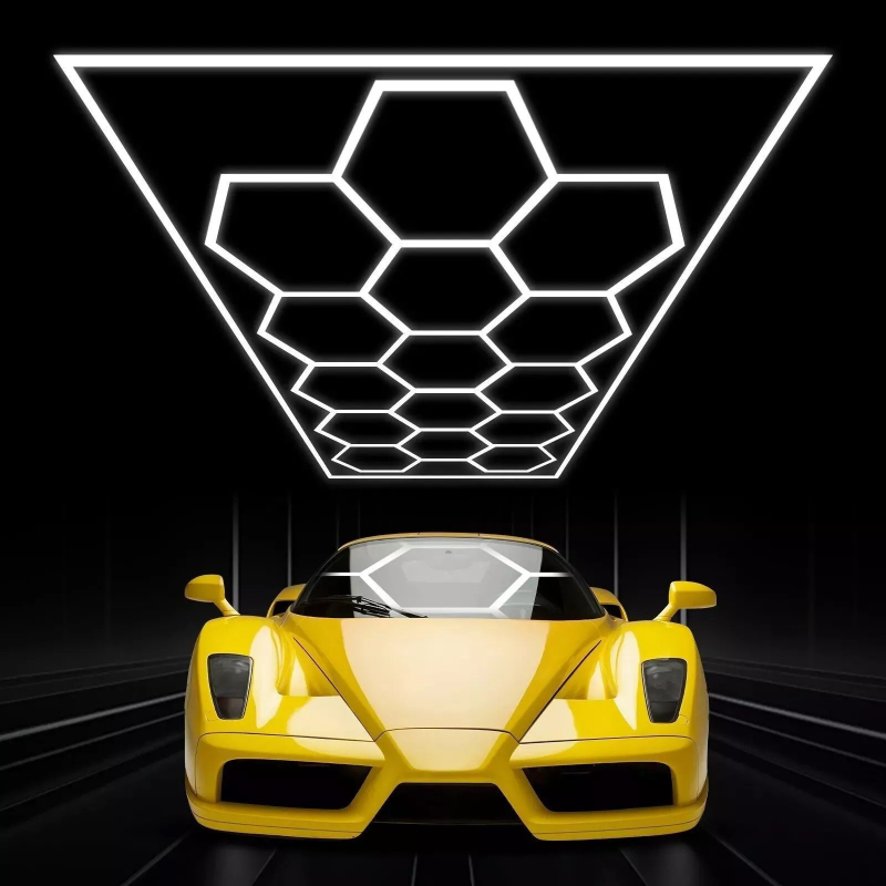 Φωτιστικό LED για χώρο πλυσίματος αυτοκινήτων με κυψελοειδή δομή, 220V, 6W/20W, αδιάβροχο, 155 lm/W