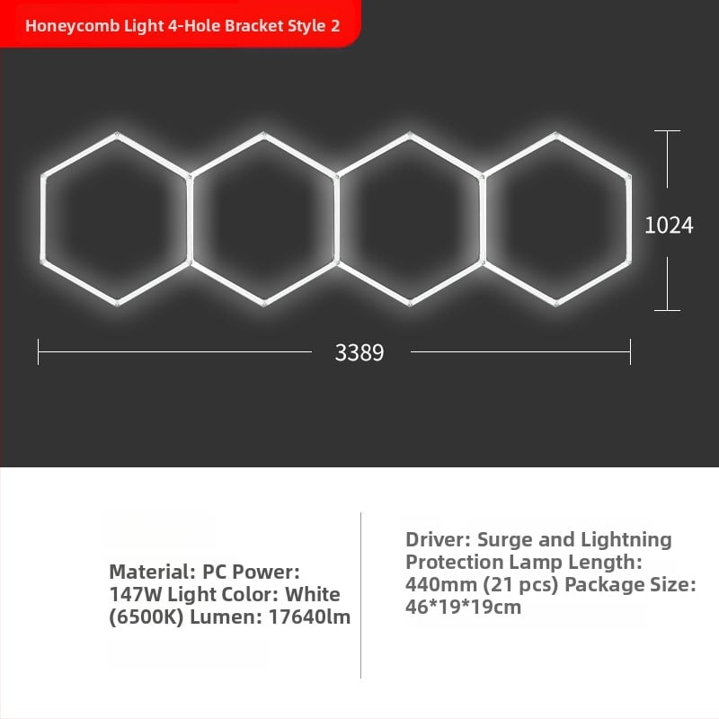LED lampa do umývárne áut so štruktúrou plástov, 220V, 6W/20W, vodotesná, 155 lm/W