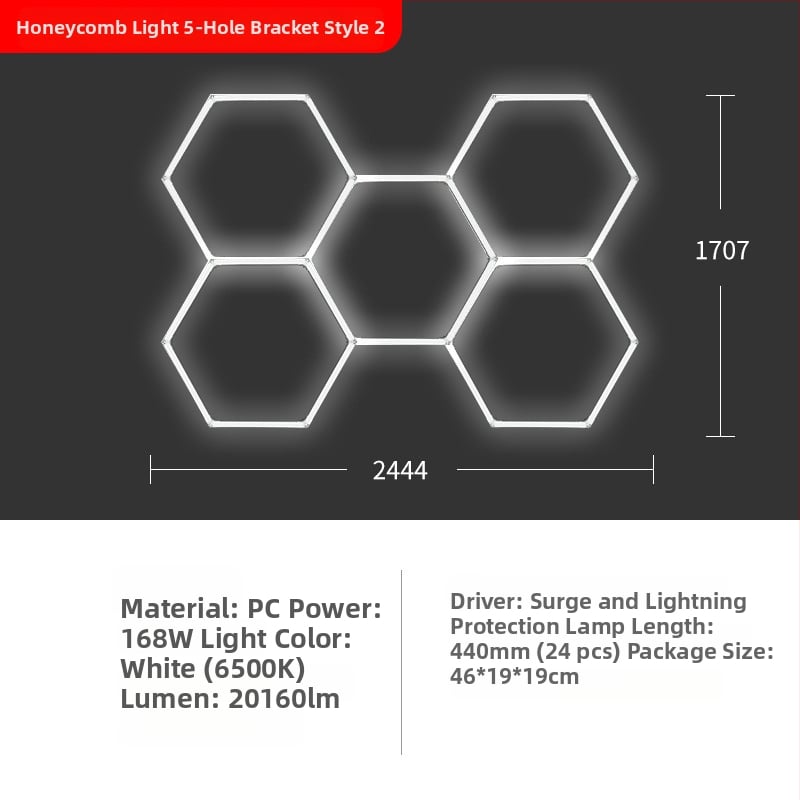 LED lampa do umývárne áut so štruktúrou plástov, 220V, 6W/20W, vodotesná, 155 lm/W