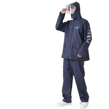 Разделен комплект дъждобран и панталони за възрастни, пълна защита срещу буря за мотоциклет и доставка с електрически велосипед, отражателен трикотаж PVC плат 36S с PVC покритие