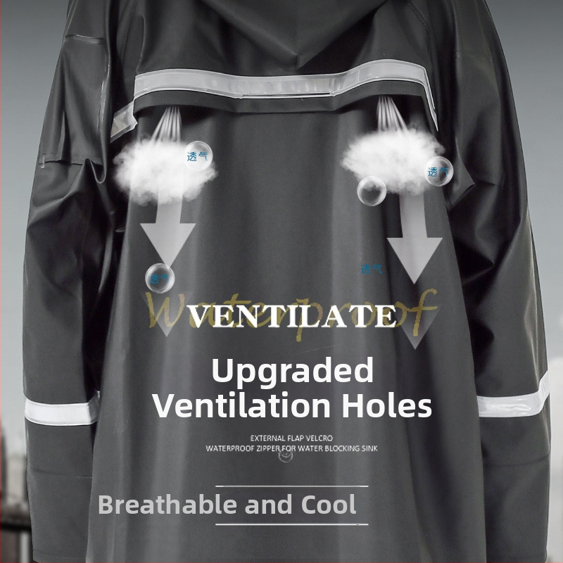 Разделен комплект дъждобран и панталони за възрастни, пълна защита срещу буря за мотоциклет и доставка с електрически велосипед, отражателен трикотаж PVC плат 36S с PVC покритие