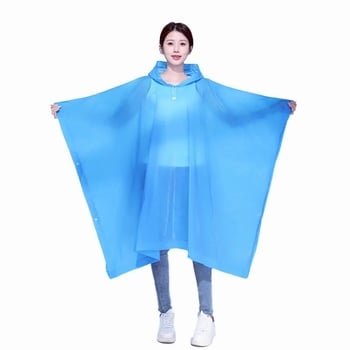 EVA дъждовно пончо за възрастни, унисекс, за туризъм на открито и велосипед, дебела материя 20s, PVC слой