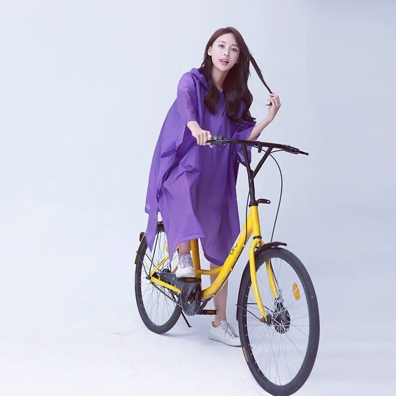 EVA дъждовно пончо за възрастни, унисекс, за туризъм на открито и велосипед, дебела материя 20s, PVC слой