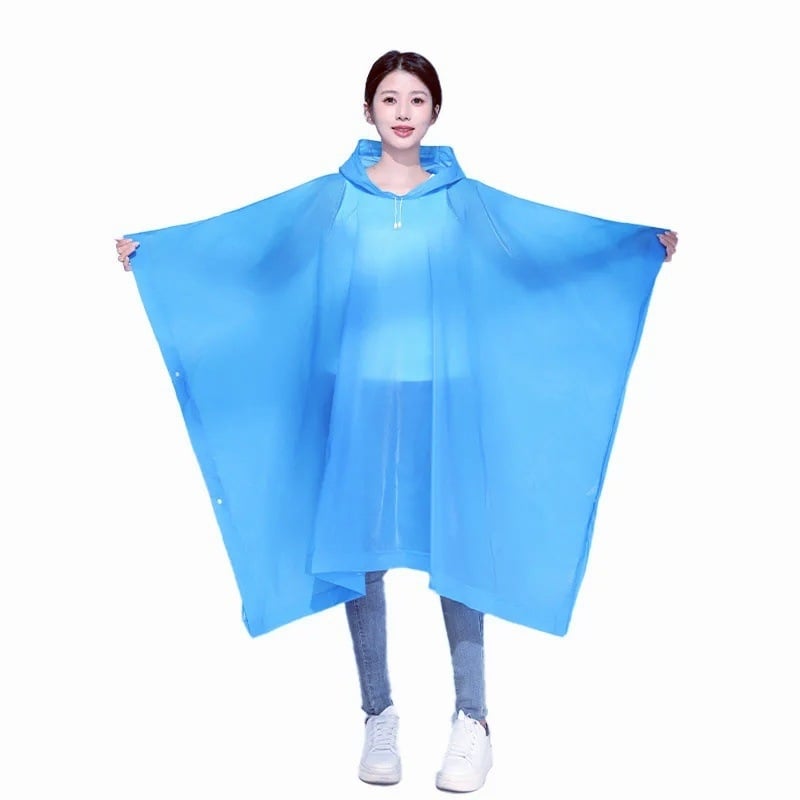 EVA дъждовно пончо за възрастни, унисекс, за туризъм на открито и велосипед, дебела материя 20s, PVC слой