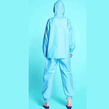 Set din două piese impermeabil pentru adulți: paltoane de ploaie și pantaloni, material EVA, grosime normală, protecție impermeabilă pentru întregul corp, potrivit pentru rafting