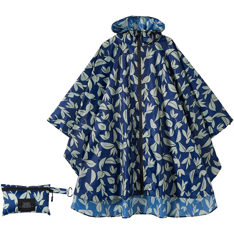 Poncă de ploaie, stil mantie pentru adulți, poncho pentru bicicletă, poliester tafta, strat impermeabil PU