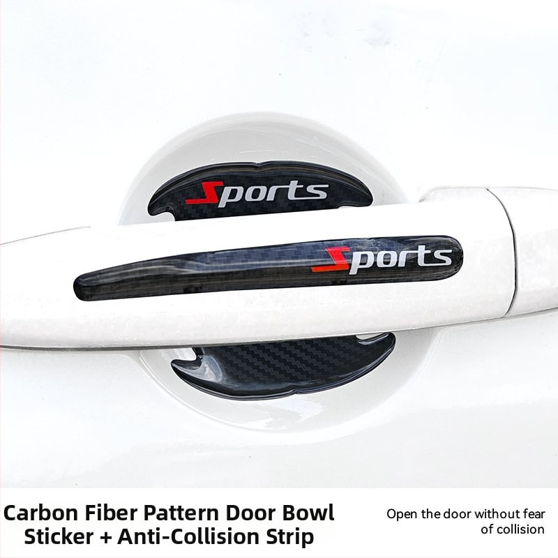 Автомобилни лепенки за дръжки на врати - защита от надраскване, самозалепваща лента, модел драскотини