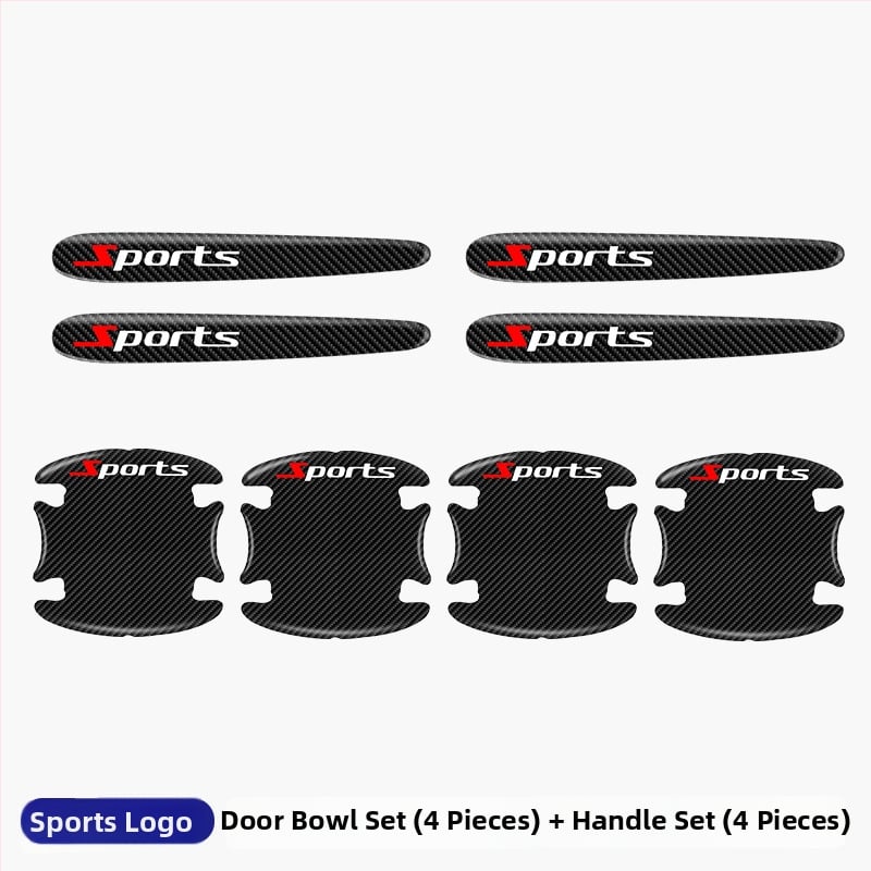 Автомобилни лепенки за дръжки на врати - защита от надраскване, самозалепваща лента, модел драскотини