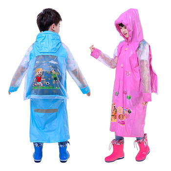 Детски PVC дъждобран пончо, нормална дебелина, пакетирано в чанта