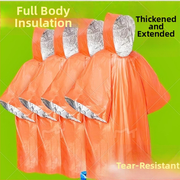 Poncho de drumeție în stil desen animat, din țesătură PE cu folie de aluminiu, grosime normală, pentru adult, pentru o singură persoană, strat etan PE adeziv