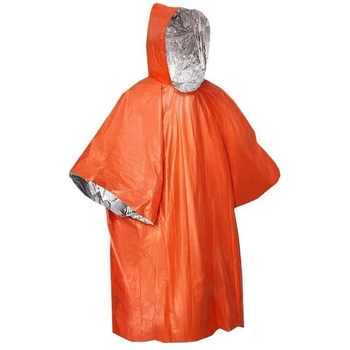 Poncho de drumeție în stil desen animat, din țesătură PE cu folie de aluminiu, grosime normală, pentru adult, pentru o singură persoană, strat etan PE adeziv
