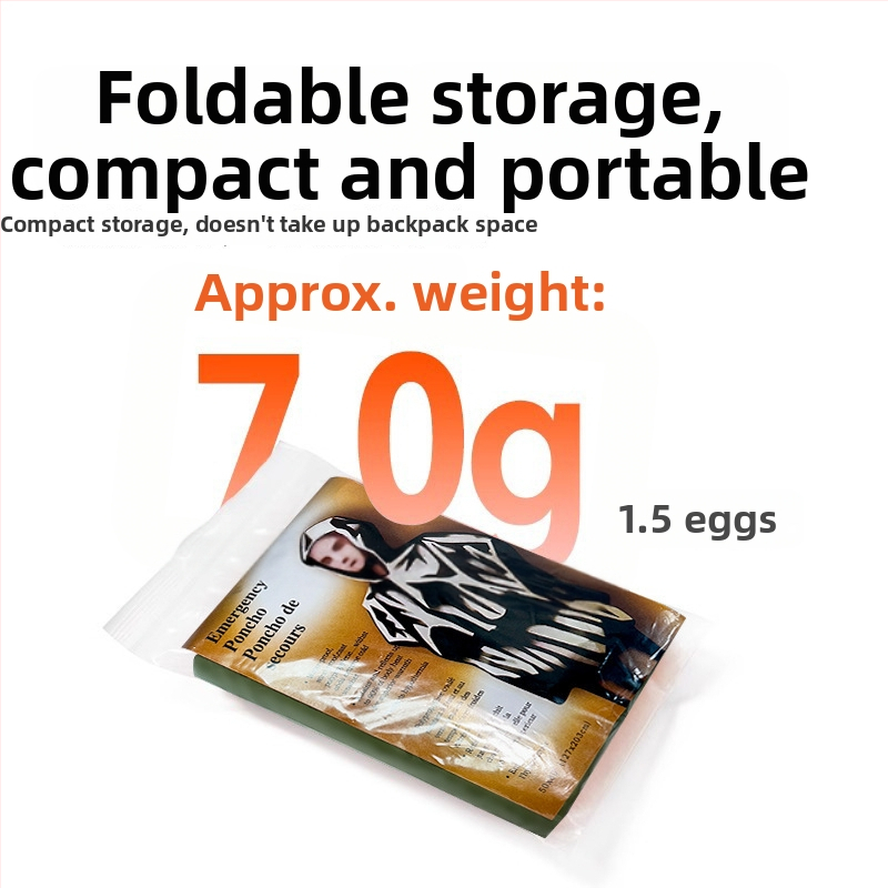 Poncho de drumeție în stil desen animat, din țesătură PE cu folie de aluminiu, grosime normală, pentru adult, pentru o singură persoană, strat etan PE adeziv