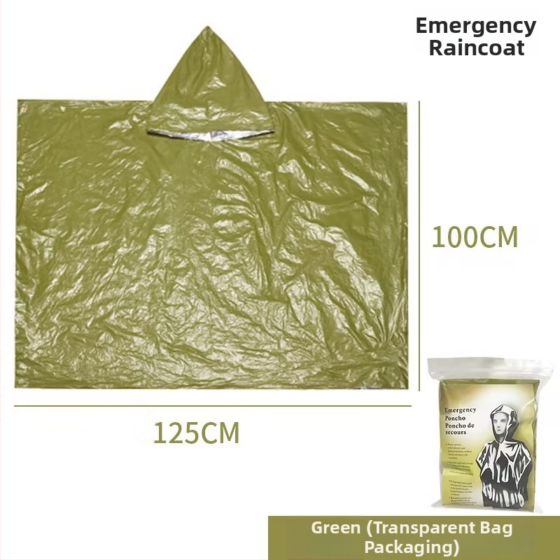 Poncho de drumeție în stil desen animat, din țesătură PE cu folie de aluminiu, grosime normală, pentru adult, pentru o singură persoană, strat etan PE adeziv
