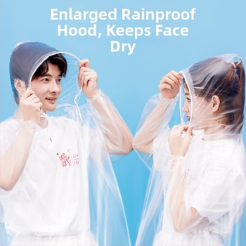 Poncă de ploaie din PVC, de unică folosință, pentru adulți și copii, ușoară, pentru o singură persoană, ambalată într-o pungă