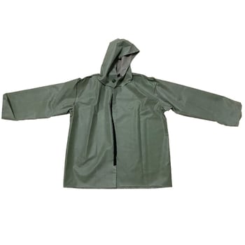 Bányászati munkavédelmi esőkabát PVC-vel PU ragasztóréteggel, vastag gumiszövet, sav-bázis ellenálló, osztott típus