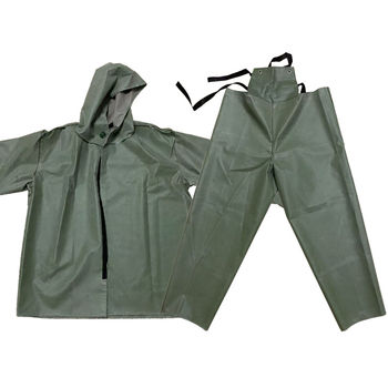 Bányászati munkavédelmi esőkabát PVC-vel PU ragasztóréteggel, vastag gumiszövet, sav-bázis ellenálló, osztott típus