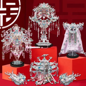 3D metalna slagalica za sastavljanje DIY – kineskog stila, 8 sati sastavljanja, za uzrast 14+