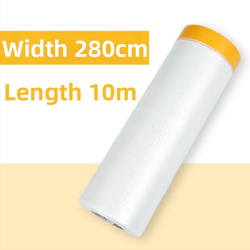 Festékvédő fólia papír alapú PE filmmel maszkoláshoz és porvédelmi célokra (Vastagság: 0.6–0.7 mm; Anyag: PE + japán papír; Ragasztó rendszer: papír alapú; Alkalmazás: autók, hajók, vonatok, kabinok, bútorok)