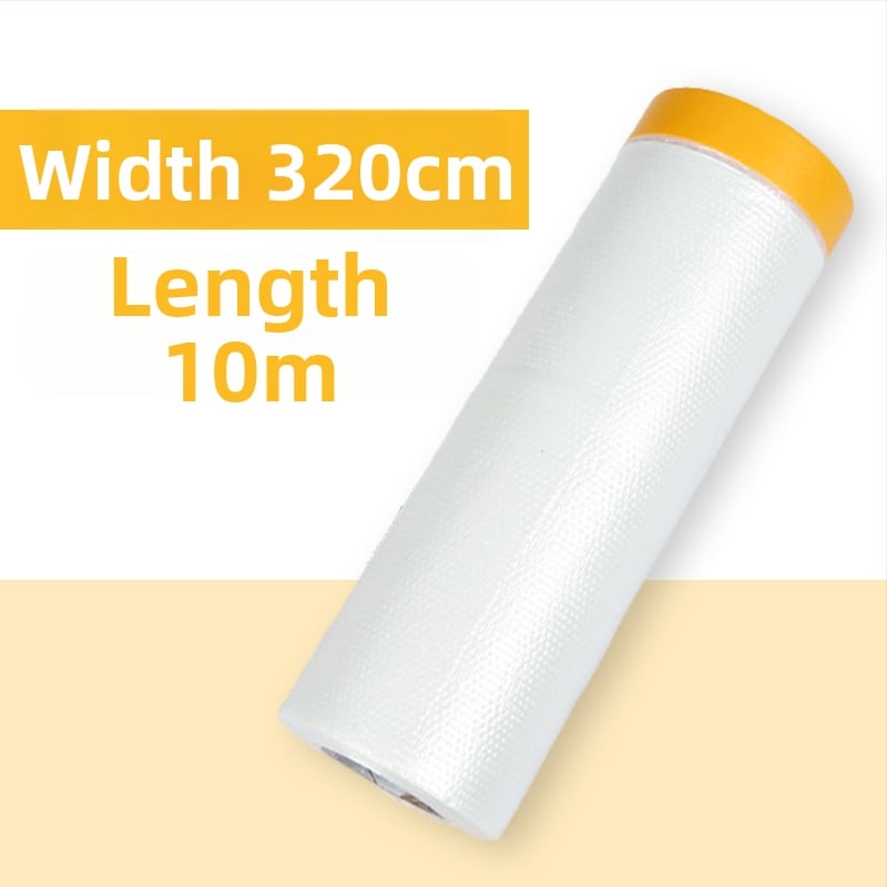 Festékvédő fólia papír alapú PE filmmel maszkoláshoz és porvédelmi célokra (Vastagság: 0.6–0.7 mm; Anyag: PE + japán papír; Ragasztó rendszer: papír alapú; Alkalmazás: autók, hajók, vonatok, kabinok, bútorok)