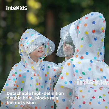 Detské rozdelené dažďové pončo s EVA látkou, na školu, vrecko na batoh, Sweet Boy