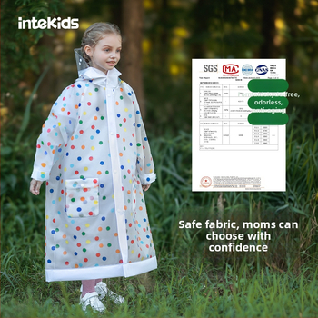 Detské rozdelené dažďové pončo s EVA látkou, na školu, vrecko na batoh, Sweet Boy