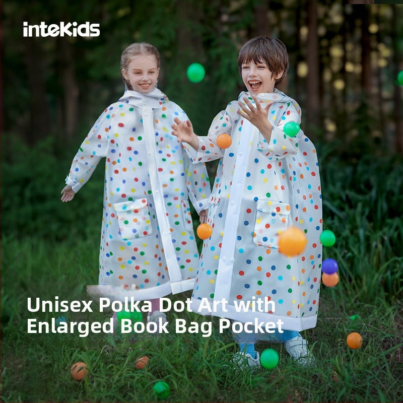 Detské rozdelené dažďové pončo s EVA látkou, na školu, vrecko na batoh, Sweet Boy