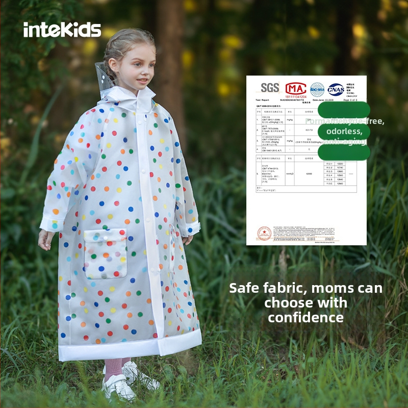 Detské rozdelené dažďové pončo s EVA látkou, na školu, vrecko na batoh, Sweet Boy