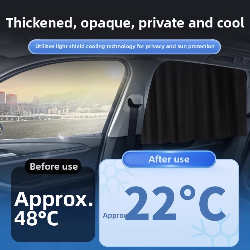 Mai ruichi Auto zavjese za prozore tipa tračnica, debela neprozirna tkanina, universalno za automobile i terenska vozila, visića instalacija