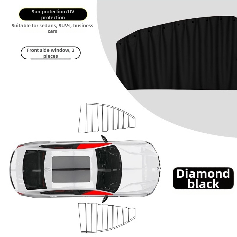 Mai ruichi Auto zavjese za prozore tipa tračnica, debela neprozirna tkanina, universalno za automobile i terenska vozila, visića instalacija