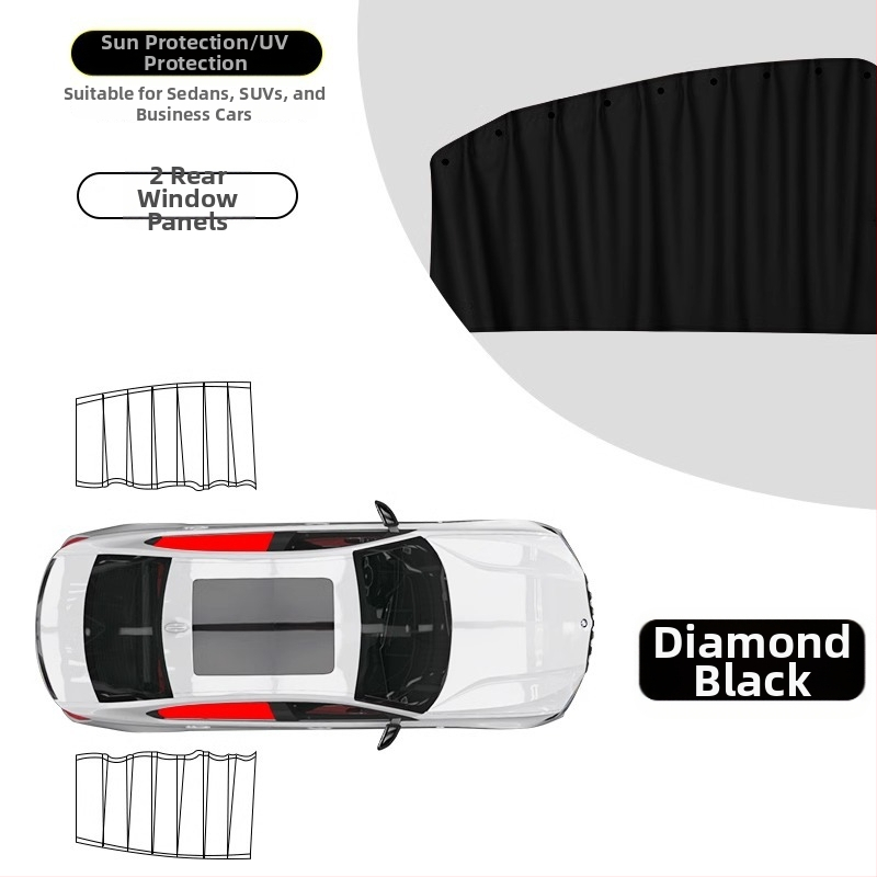 Mai ruichi Auto zavjese za prozore tipa tračnica, debela neprozirna tkanina, universalno za automobile i terenska vozila, visića instalacija