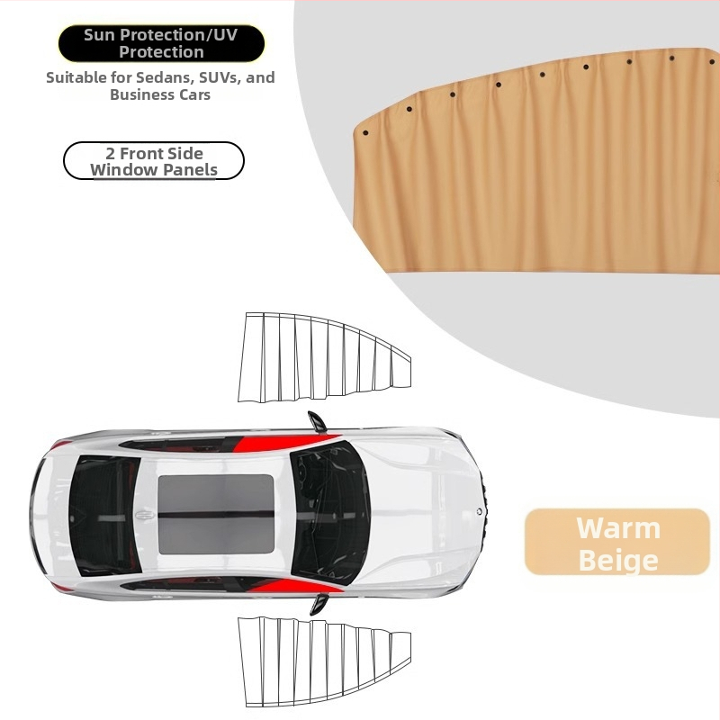 Mai ruichi Auto zavjese za prozore tipa tračnica, debela neprozirna tkanina, universalno za automobile i terenska vozila, visića instalacija