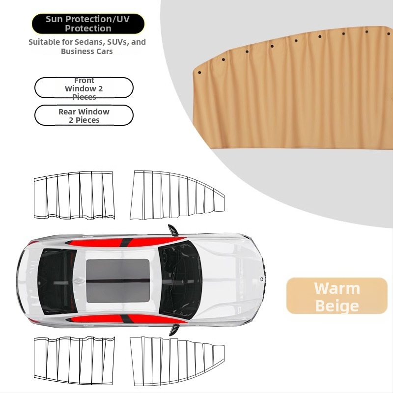 Mai ruichi Auto zavjese za prozore tipa tračnica, debela neprozirna tkanina, universalno za automobile i terenska vozila, visića instalacija