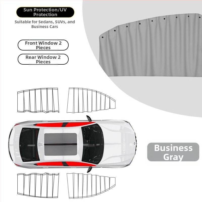 Mai ruichi Auto zavjese za prozore tipa tračnica, debela neprozirna tkanina, universalno za automobile i terenska vozila, visića instalacija