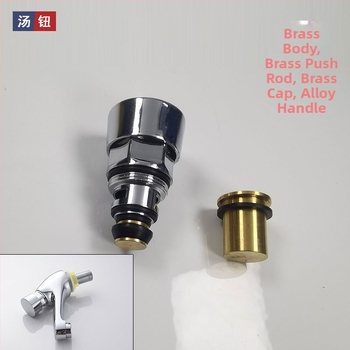 Kohútik s tlačidlovým oneskorením, samouzatvárací ventil pre splachovanie, šesťuholníkový jadrový ventil, model 02-09, meď