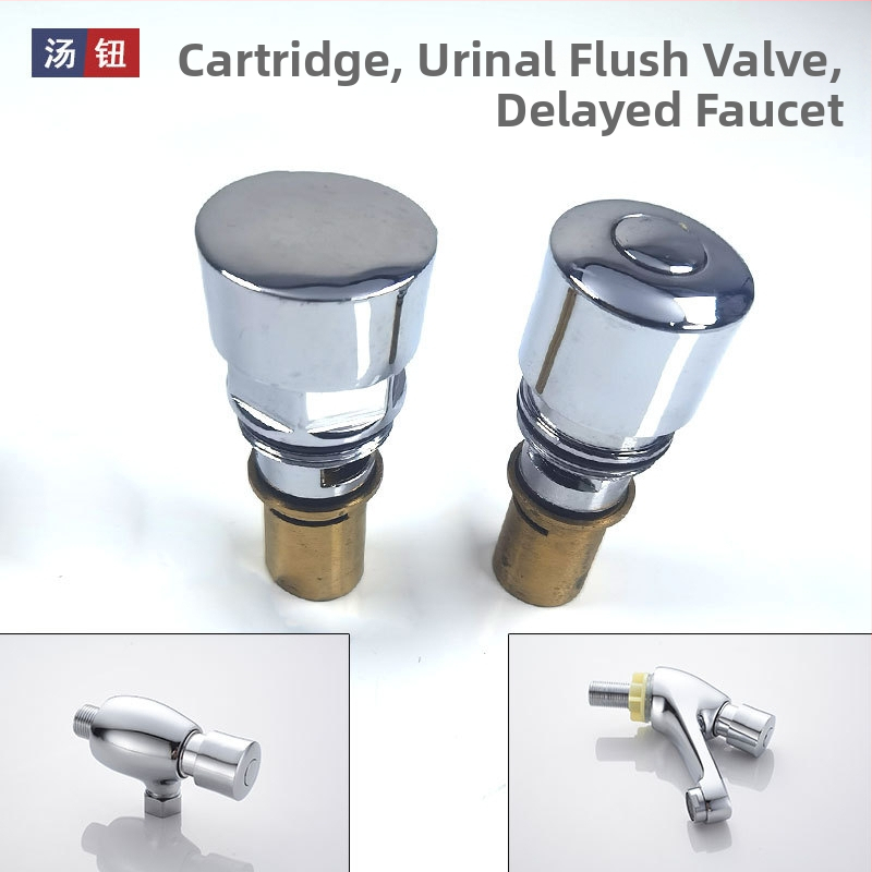 Kohútik s tlačidlovým oneskorením, samouzatvárací ventil pre splachovanie, šesťuholníkový jadrový ventil, model 02-09, meď