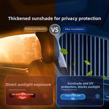 Auto zavjese i sjenilice — debele neprozirne, visići sustav montaže, univerzalno za automobile i terenska vozila