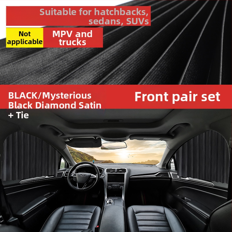 Auto zavjese i sjenilice — debele neprozirne, visići sustav montaže, univerzalno za automobile i terenska vozila