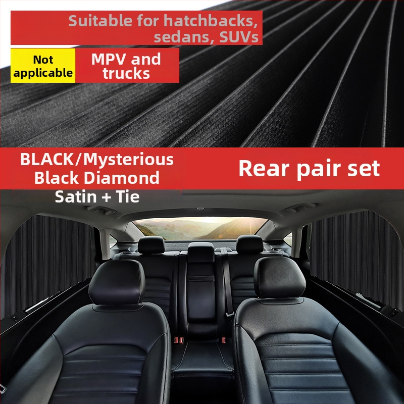 Auto zavjese i sjenilice — debele neprozirne, visići sustav montaže, univerzalno za automobile i terenska vozila