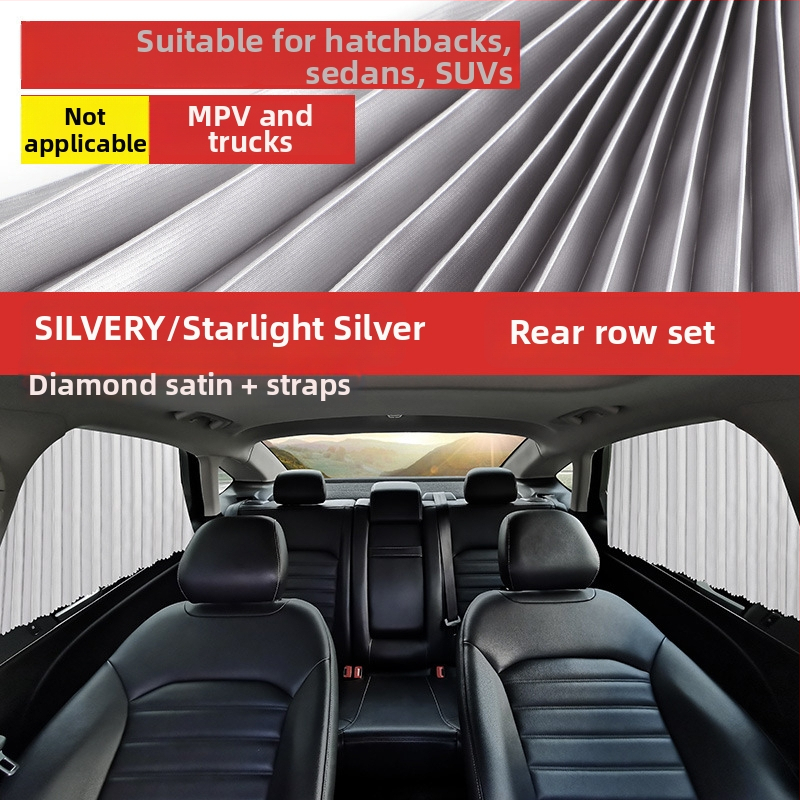 Auto zavjese i sjenilice — debele neprozirne, visići sustav montaže, univerzalno za automobile i terenska vozila