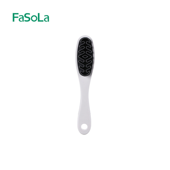 FaSoLa perie pentru încălțăminte cu două fețe, mâner lung, pentru îngrijire și decontaminare – multifuncțională, materiale PP/PET/TPR