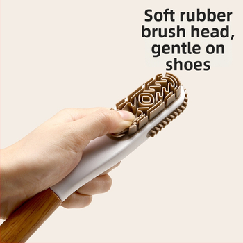 Perie pentru pantofi din velur, pentru uz casnic – îngrijire fără daune, curățare împotriva murdăriei; corp PP, mâner ABS, acoperire TPE; marcă Independent