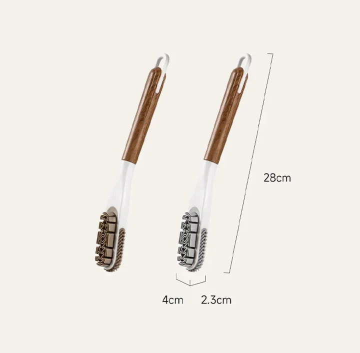 Perie pentru pantofi din velur, pentru uz casnic – îngrijire fără daune, curățare împotriva murdăriei; corp PP, mâner ABS, acoperire TPE; marcă Independent