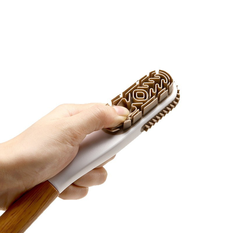 Perie pentru pantofi din velur, pentru uz casnic – îngrijire fără daune, curățare împotriva murdăriei; corp PP, mâner ABS, acoperire TPE; marcă Independent